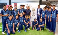 Cricket Lovers Flock To Watch The ICC Cricket World Cup Trophy Showcased By Arabian Automobiles Nissan