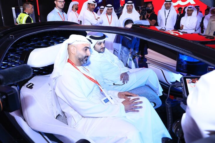 His Highness Sheikh Maktoum Bin Mohammed Bin Rashid Al Maktoum Visits The Cadillac InnerSpace Concept At GITEX 2022